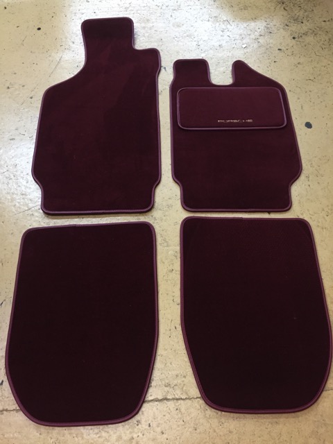 Set of 4 Over mats in Dark red for Porsche 911SC RHD coupe ( no air con ) @ £150